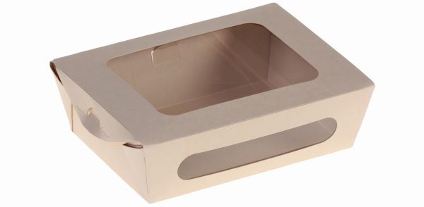 Pacovis Food Box 16x12x5cm,800ml, 2-, Sichtfenster,Bambu