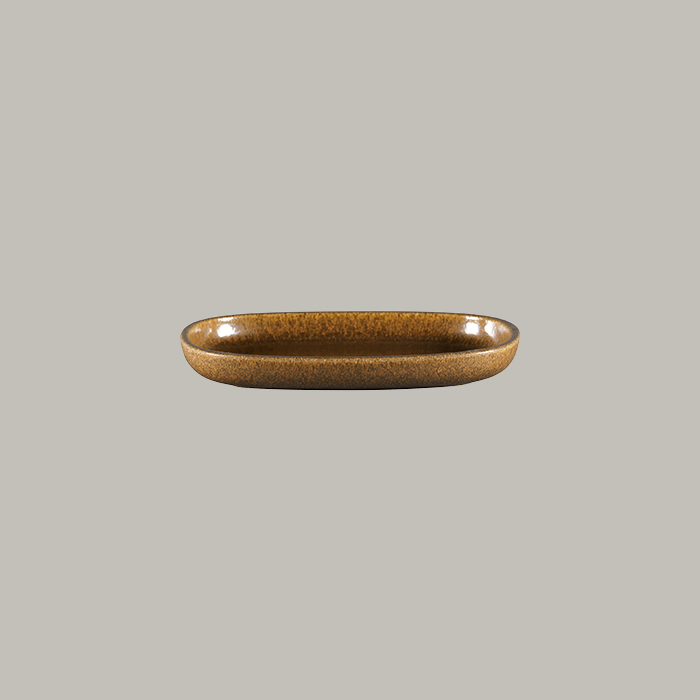 RAK Platte oval - rust Länge: 23 cm / Breite: 15 cm / Höhe : 3.1 cm