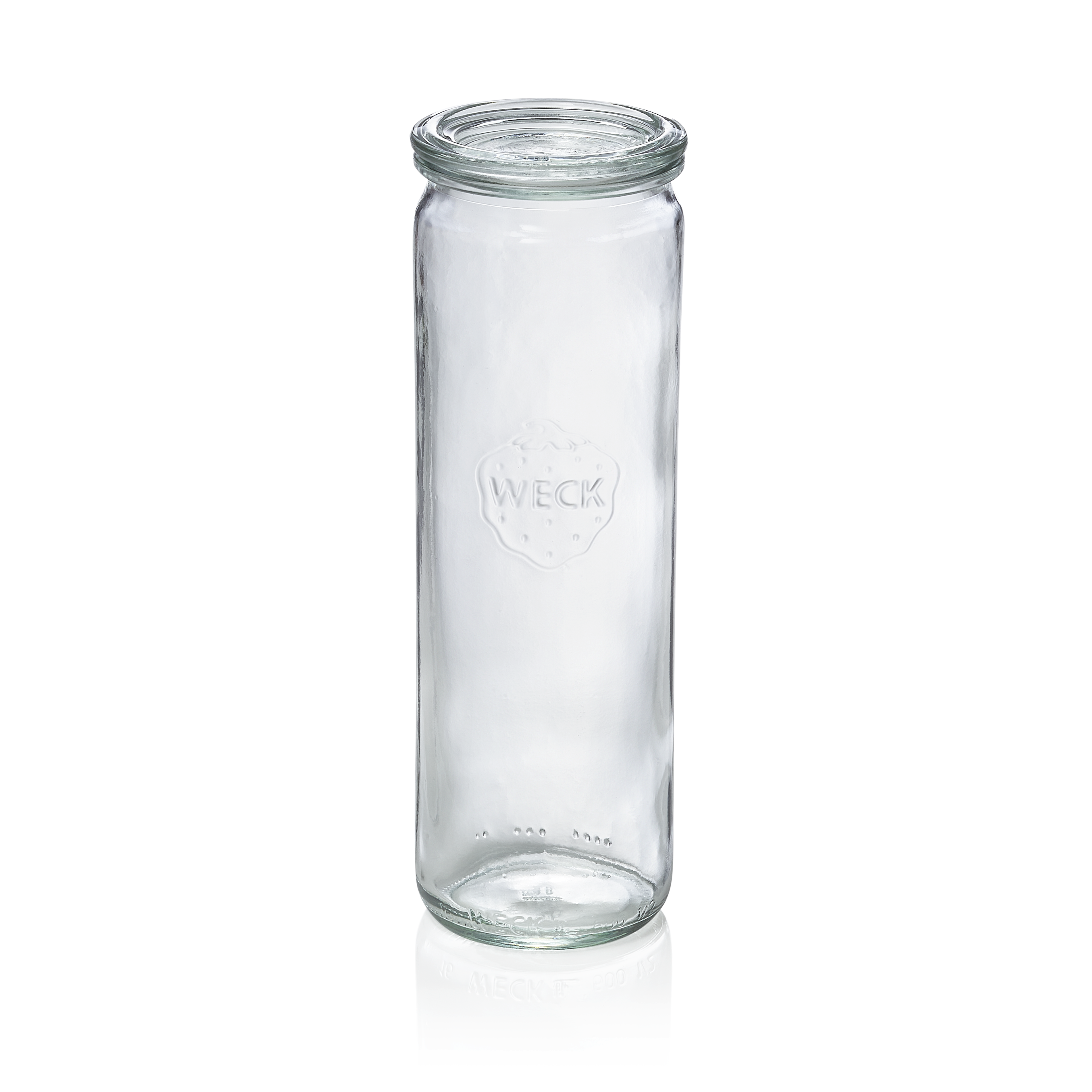 WAS Zylinderglas mit Deckel Weck, 0,60 ltr., Set á 6 Stück, Glas