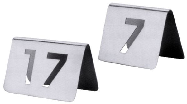 Contacto Tischnummernschild Nr. 132 mit ausgestanzten Ziffern