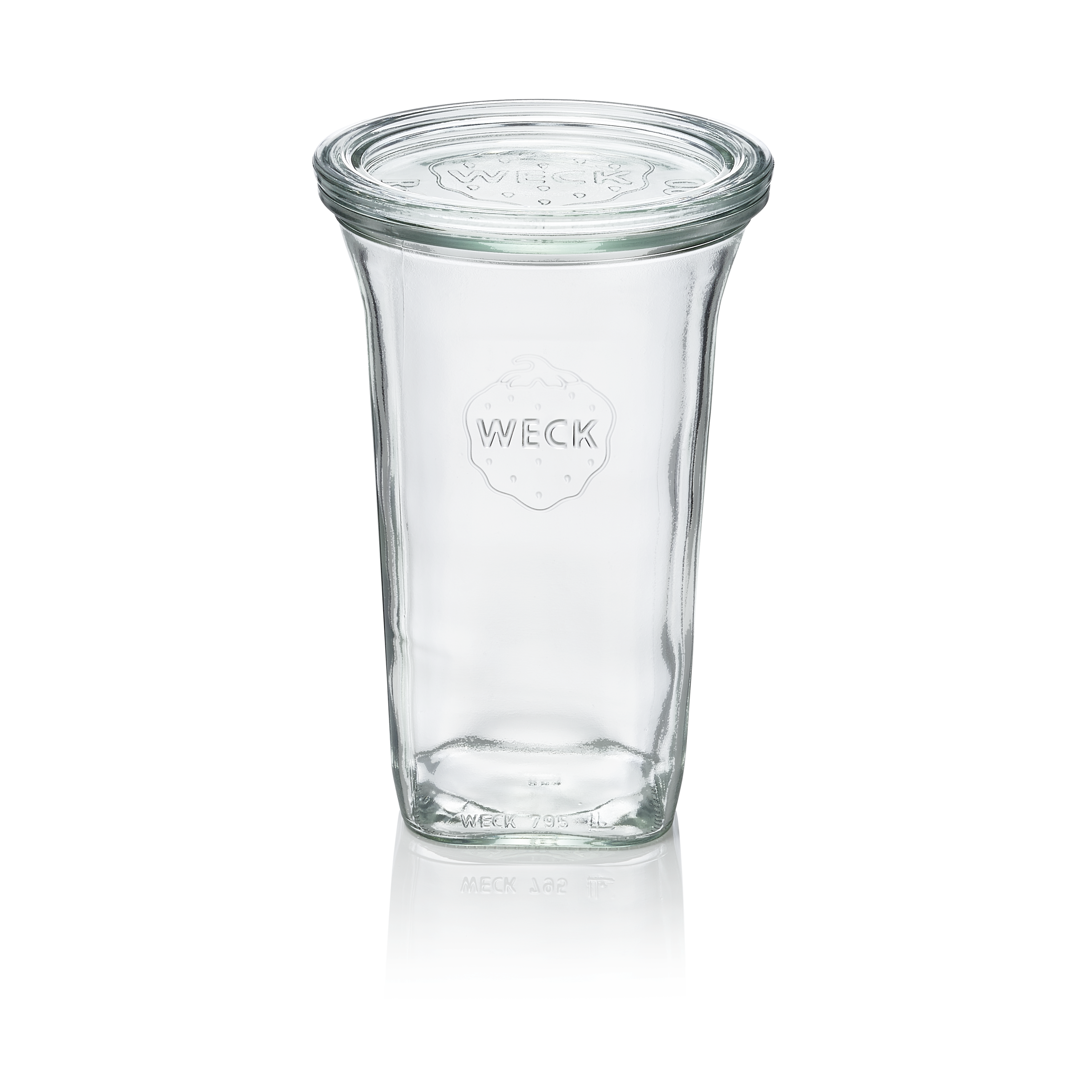 WAS Quadroglas mit Deckel Weck, 795 ml, Set á 6 Stück, Glas