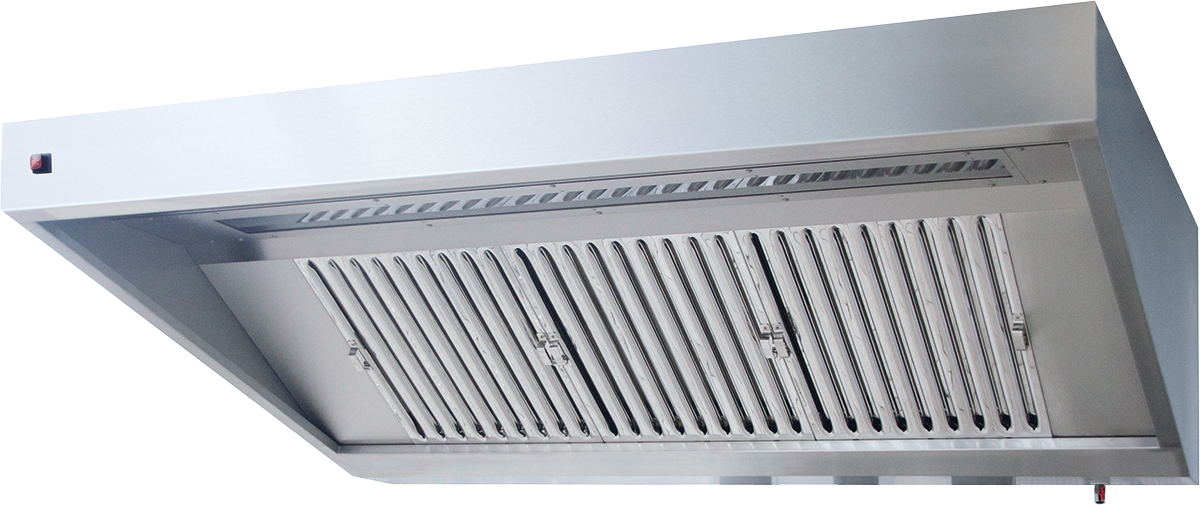 KBS Wandhaube Trapezform 120x90cm Flammschutzfilter Typ F1