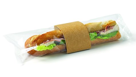 Pacovis Baguette with perforated Film, 168, Kraft, Folie 21cm