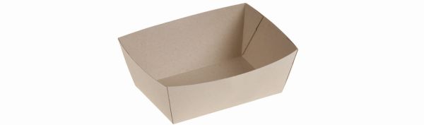 Pacovis Food Tray 11.5x8.5x4.3cm,360ml, Bambus-Papier/P